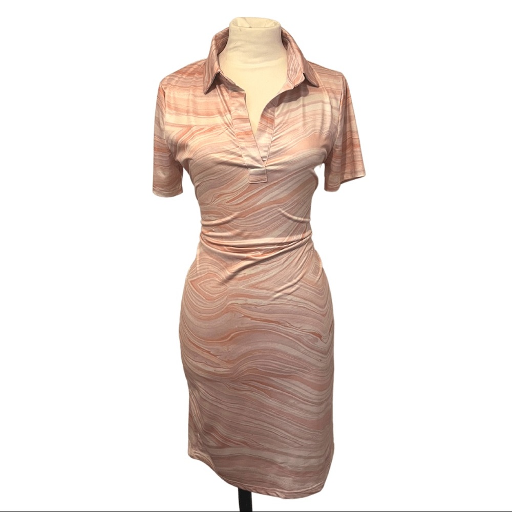 Retro Pink Polo Dress